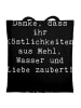 Mr. & Mrs. Panda Tote Bag Spruch Bäcker-Dank mit Spruch in Schwarz