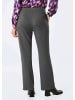GOLDNER Weite Stoffhose VERA mit Biesen in grau / melange