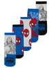 Spiderman 5er Pack Marvel Spiderman Socken Sneaker Söckchen in blau/grau
