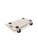 relaxdays 4 x Transportroller 200 kg in Natur - (B)58 x (H)11 x (T)30 cm
