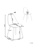 Beliani 4er-Set Esszimmerstuhl TAKILMA in Transparent/Braun