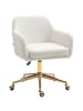 HOMCOM Bürostuhl in Cremeweiß 60L x 61B x 88H cm