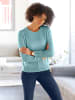 Sieh an! Rundhals-Pullover in aqua