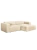 home24 Ecksofa Rosby mit Longchair in Creme