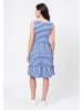 usha BLUE LABEL Women Dress in Sky Blue Stripes