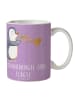 Mr. & Mrs. Panda Kaffeebecher Engel Posaune mit Spruch in Lavendeltraum