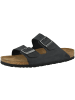 Birkenstock Sandale Arizona SFB Geöltes Nubukleder schmal XT in schwarz