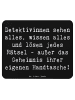 Mr. & Mrs. Panda Mouse Pad Spruch Detektivin Rätsel mit Spruch in Schwarz