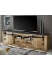 Furn.Design TV-Lowboard Used Wood hell, anthrazit 201 x 61 cm, TV Unterteil in Komforthöhe