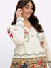 sheego by Joe Browns Langarm-Shirt in champagner-rostrot-bedruckt