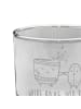Mr. & Mrs. Panda Tumbler Glas Kaffee Bohne mit Spruch in Transparent