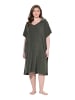 Ulla Popken Homewear-Poncho in olivgrau