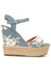 Montevita Sandaletten SPARTO WEDGE Flowercu in Blau