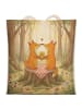 Mr. & Mrs. Panda Tasche Füchse Liebe Pommes Design ohne Spruch in Weiß