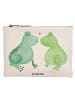 Mr. & Mrs. Panda Schminktasche Frosch Liebe ohne Spruch in Weiß