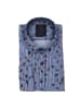 Claudio Campione Button-Down Langarmhemd in Blau mit farbklecksen