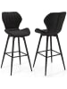 COSTWAY 2er Barhocker Set in Schwarz