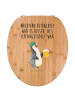 Mr. & Mrs. Panda Motiv WC Sitz Pinguin Bier mit Spruch in Braun