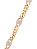 faina Women Chain Link Bracelet With Rhinestones in Rose Gold