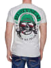 Rusty Neal Rundhals Biker T-Shirt in Grau