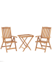 Beliani 3-tlg Bistro Set JAVA in Braun