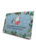 Mr. & Mrs. Panda Advents-Teekalender Pinguin mit Kind mit Spruch in Eisblau