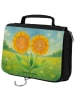 Mr. & Mrs. Panda Waschtasche Blume Sonnenblume Design ohne Spruch in Weiß