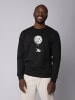 wat? Apparel Sweatshirt Funny Spaceman in Schwarz