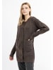 DreiMaster Vintage Damen Strickjacke Mit Knöpfen in Dunkelbraun