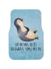 Mr. & Mrs. Panda Automatte Pinguin Lachen mit Spruch in Eisblau
