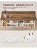 VASAGLE Sideboard Küchenschrank Liry in Weiß-Braun - (B)140 x (H)80 x (T)40 cm