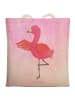 Mr. & Mrs. Panda Strandtasche Flamingo Yoga ohne Spruch in Aquarell Pink
