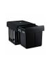 relaxdays Mülltrennsystem Schwarz 2x15L