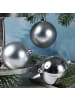 MARELIDA 4er Set Christbaumkugeln Weihnachtskugeln bruchfest D: 10cm in silber