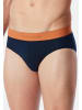 Schiesser Rio Slip / Unterhose 95/5 Cotton in Dunkelblau / orange / beige