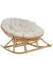 Beliani Schaukelstuhl ORVIETO in Naturfarben/Beige - (W) 110 x (H) 72 x (L) 108 cm