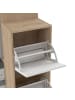 ebuy24 Kleiderschrank Kimmy Walnuss, weiß 128 x 41 cm