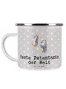 Mr. & Mrs. Panda Kaffeebecher Pinguin Beste Erfindungante der Welt ... in Grau Pastell