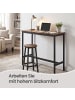 VASAGLE Bartisch Barnet in Braun-Schwarz - (B)40 x (H)90 x (T)100 cm