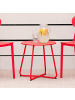 Homestyle4u Beistelltisch Rund in Rot 45 cm