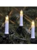 MARELIDA LED Kerzenlichterkette 25 Baumkerzen auch für Außen L: 16,8m in weiß