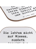 Mr. & Mrs. Panda Glas-Untersetzer Spruch Danke Lehrer mit Spruch in Weiß