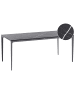 Beliani Esstisch SOVARETO in Schwarz/Grau - (W) 90 x (H) 75 x (L) 180 cm