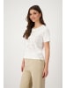 monari Rundhals T-Shirt für Damen in creme