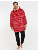 Threadbare Hausanzug THB Adult Xmas Oversized Poncho Comet in rot