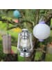 relaxdays 4x Sturmlaterne LED in Silber