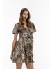 faina Damen Minikleid Mit Animal-Print in Beige