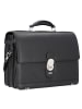 Alassio Monza Aktentasche Leder 38 cm Laptopfach schwarz