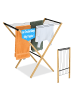 relaxdays Wäscheständer in Natur/ Schwarz - (B)79 x (H)77 x (T)49 cm