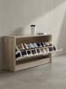 KADIMA DESIGN Schuhkipper SPLIT Modern 80 x 47 x 24 cm Holz Schuhregal 1 in Sonoma